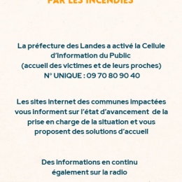 PETR et NOMAD' en soutien aux communes touchées par les incendies