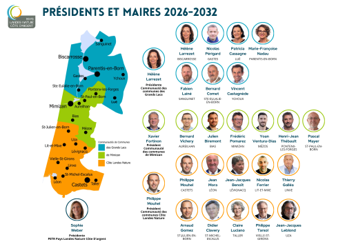 Présidents et maires 2026-2032