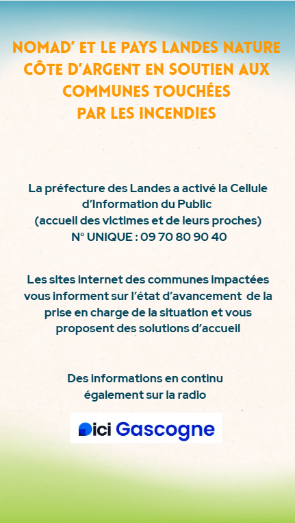 PETR et NOMAD' en soutien aux communes touchées par les incendies