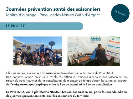 Journées Prévention santé des saisonniers (Nomad')